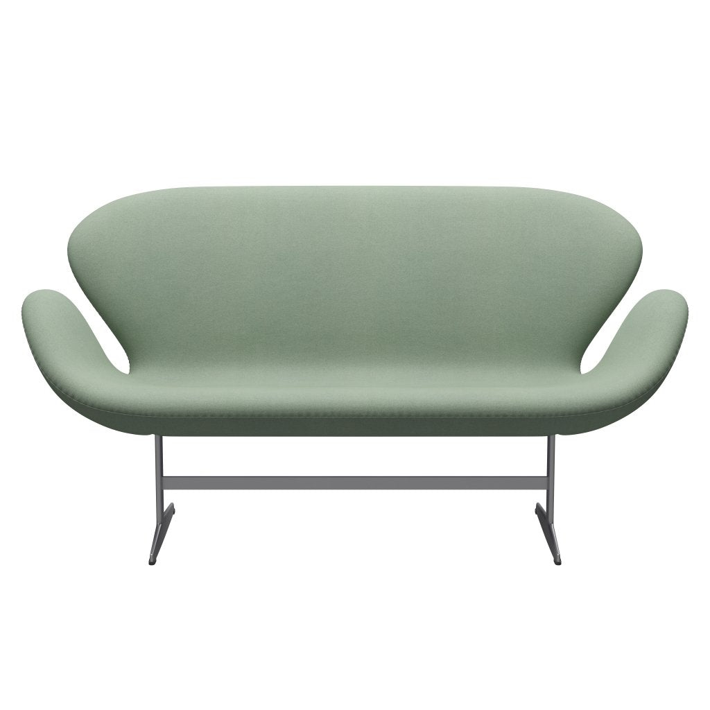[product_category]-Fritz Hansen Swan Sofa 2 Seater, Silver Grey/Tonus Mint Green-Fritz Hansen-3321-TON914-SGBASE-FRI-1