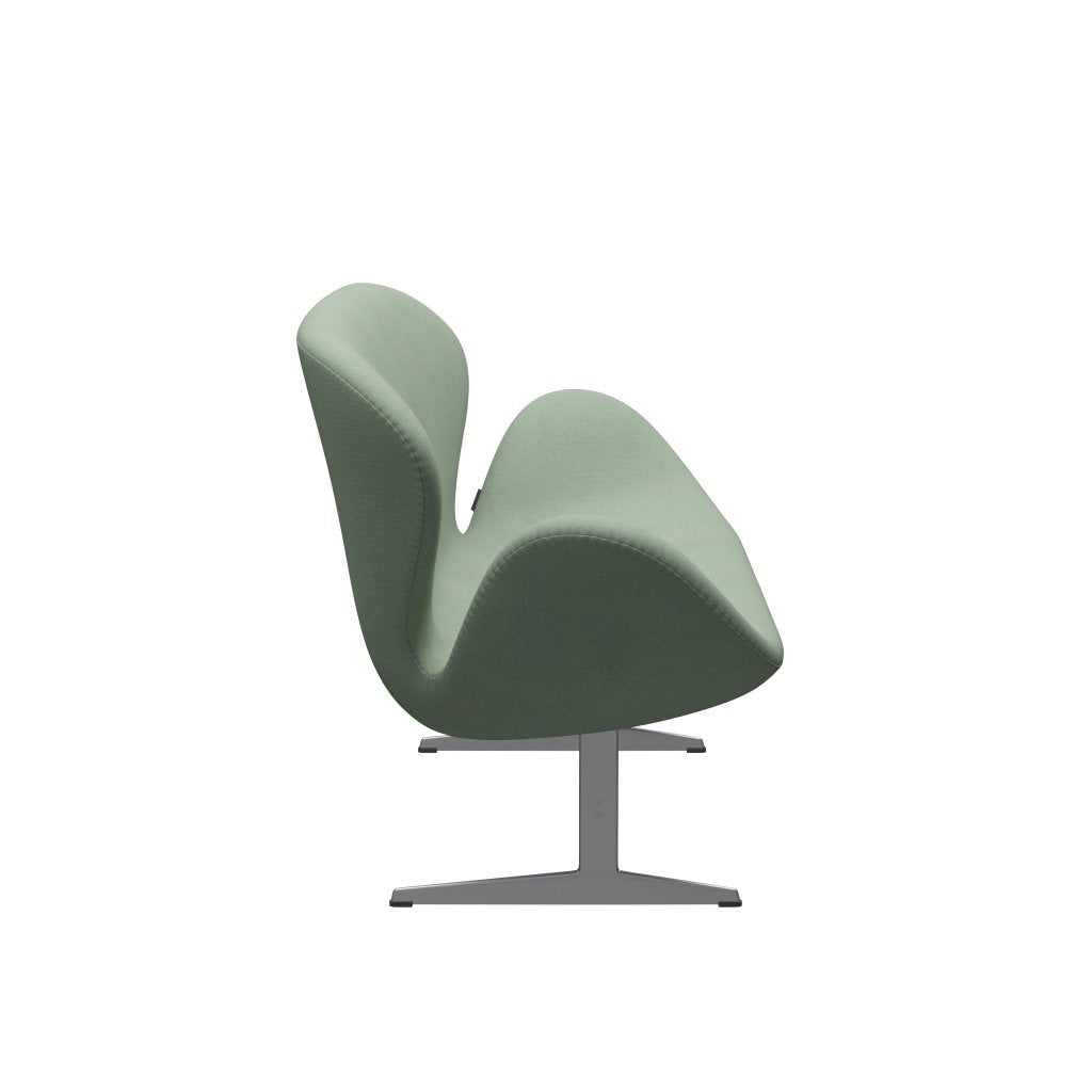 [product_category]-Fritz Hansen Swan Sofa 2 Seater, Silver Grey/Tonus Mint Green-Fritz Hansen-3321-TON914-SGBASE-FRI-3