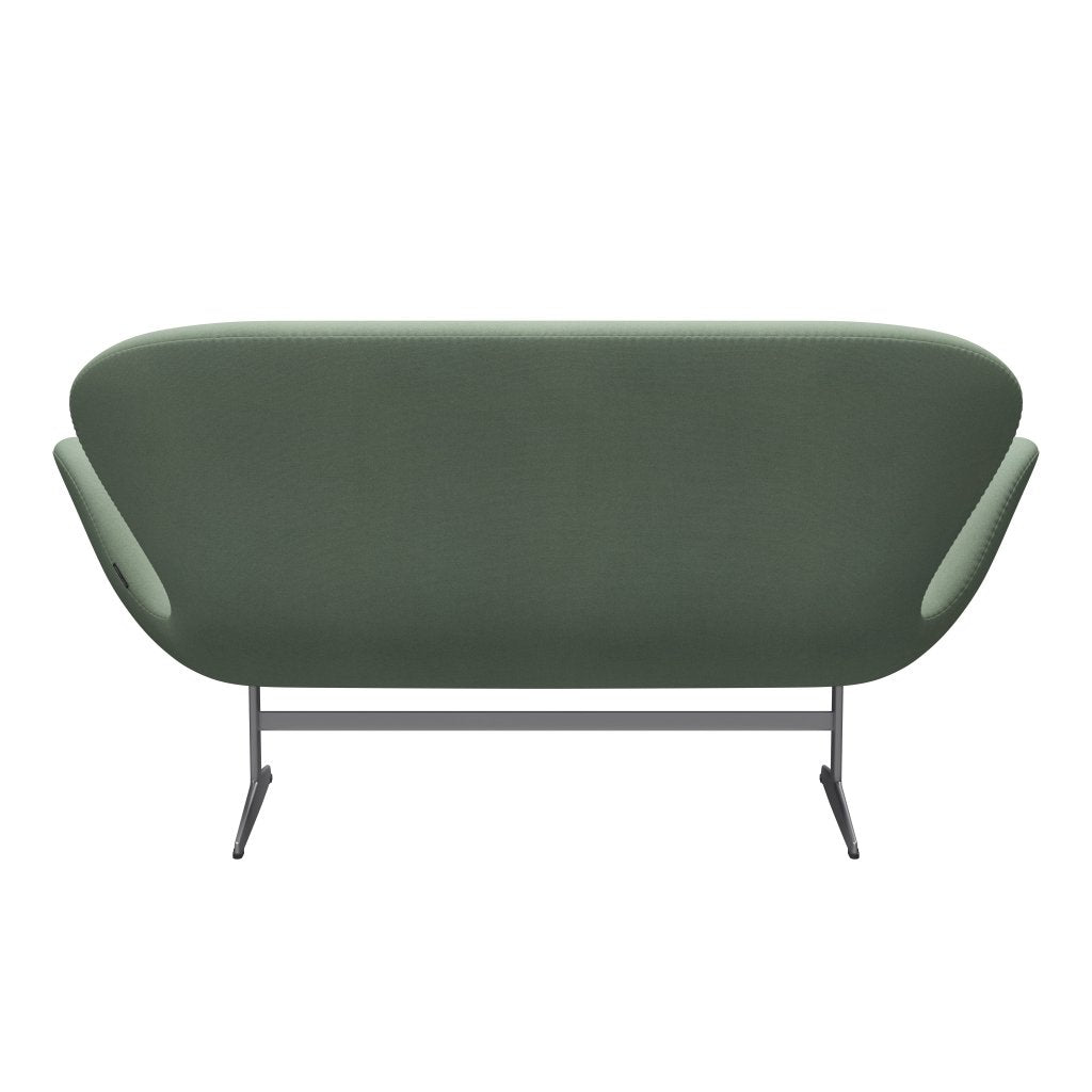 [product_category]-Fritz Hansen Swan Sofa 2 Seater, Silver Grey/Tonus Mint Green-Fritz Hansen-3321-TON914-SGBASE-FRI-4