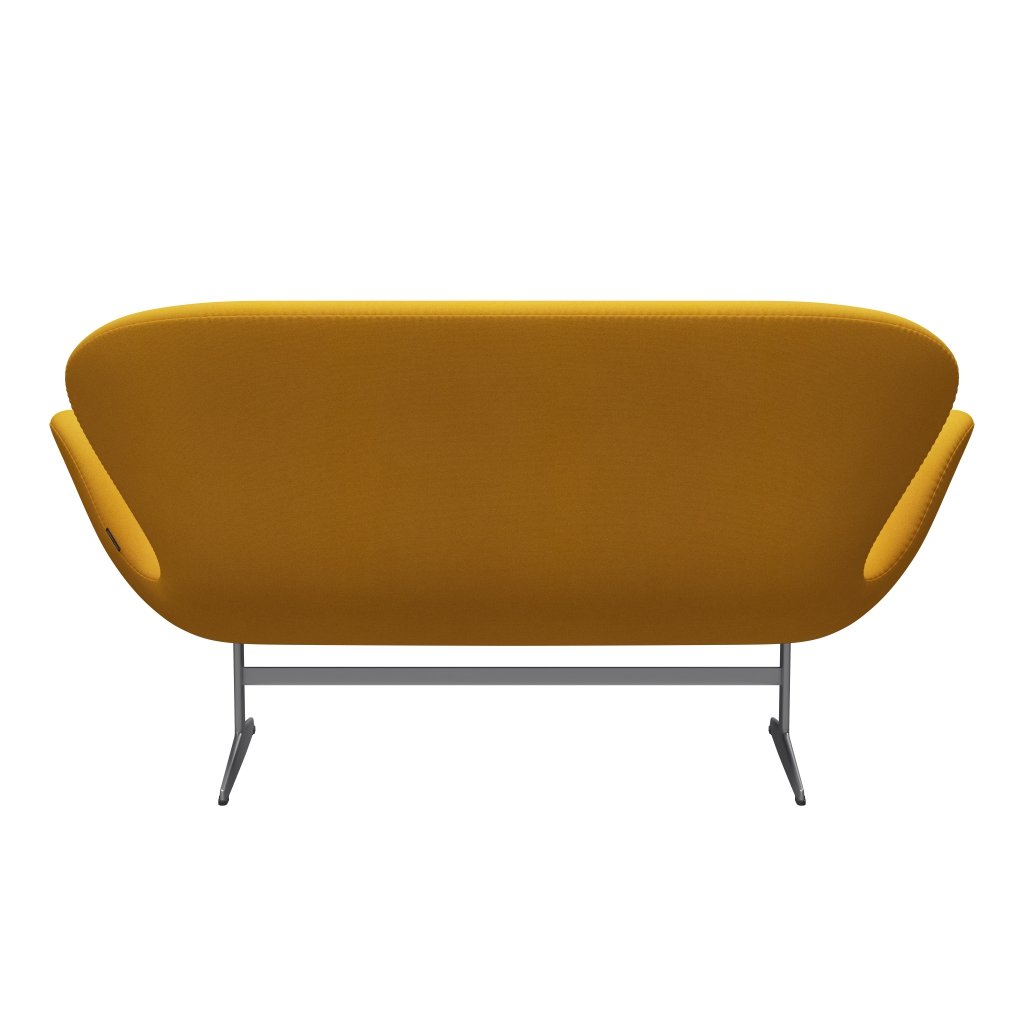[product_category]-Fritz Hansen Swan Sofa 2 Seater, Silver Grey/Tonus Mustard-Fritz Hansen-3321-TON440-SGBASE-FRI-4