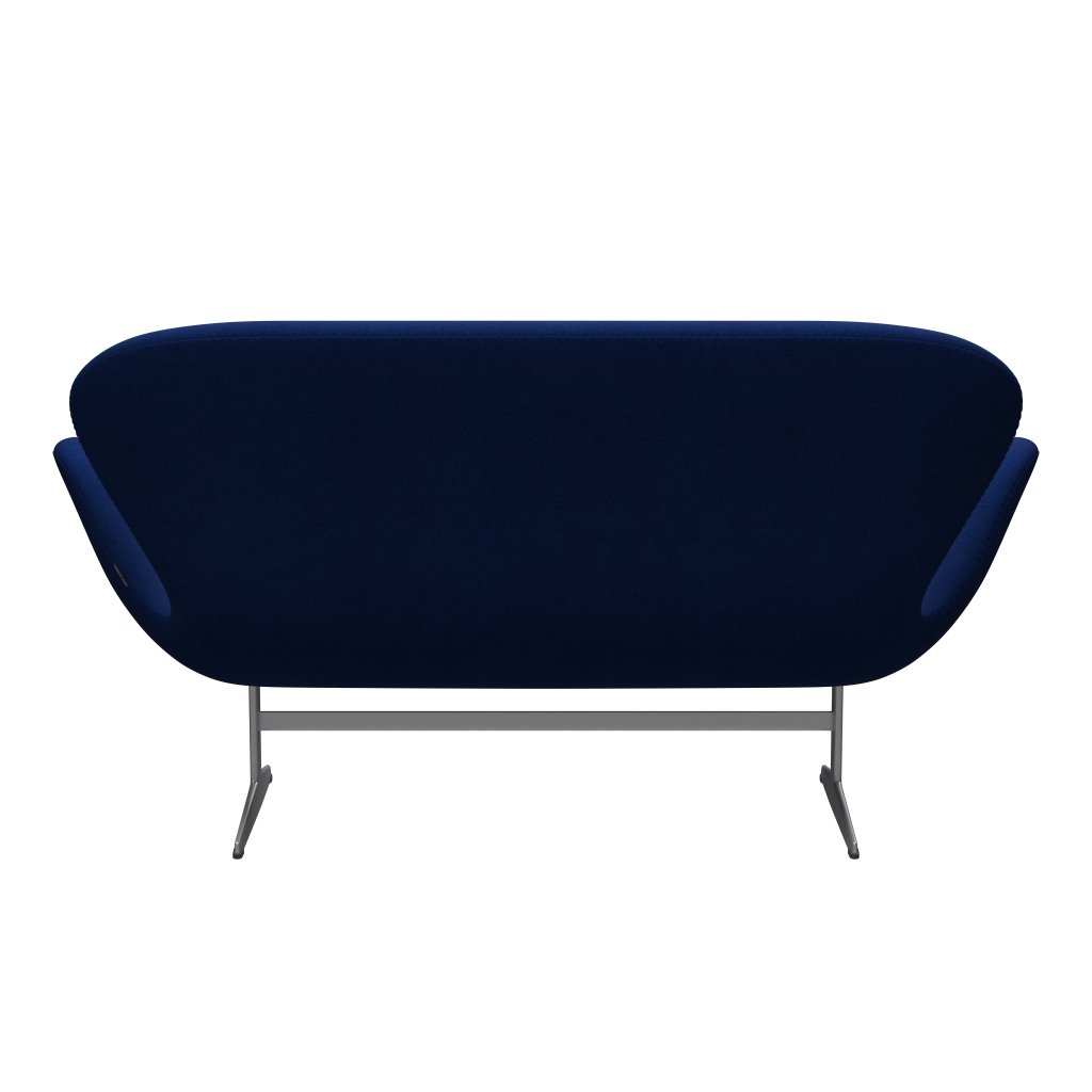 [product_category]-Fritz Hansen Swan Sofa 2 Seater, Silver Grey/Tonus Royal Blue-Fritz Hansen-3321-TON210-SGBASE-FRI-4