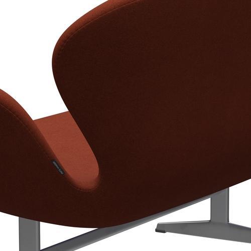 [product_category]-Fritz Hansen Swan Sofa 2 Seater, Silver Grey/Tonus Rust-Fritz Hansen-3321-TON474-SGBASE-FRI-5