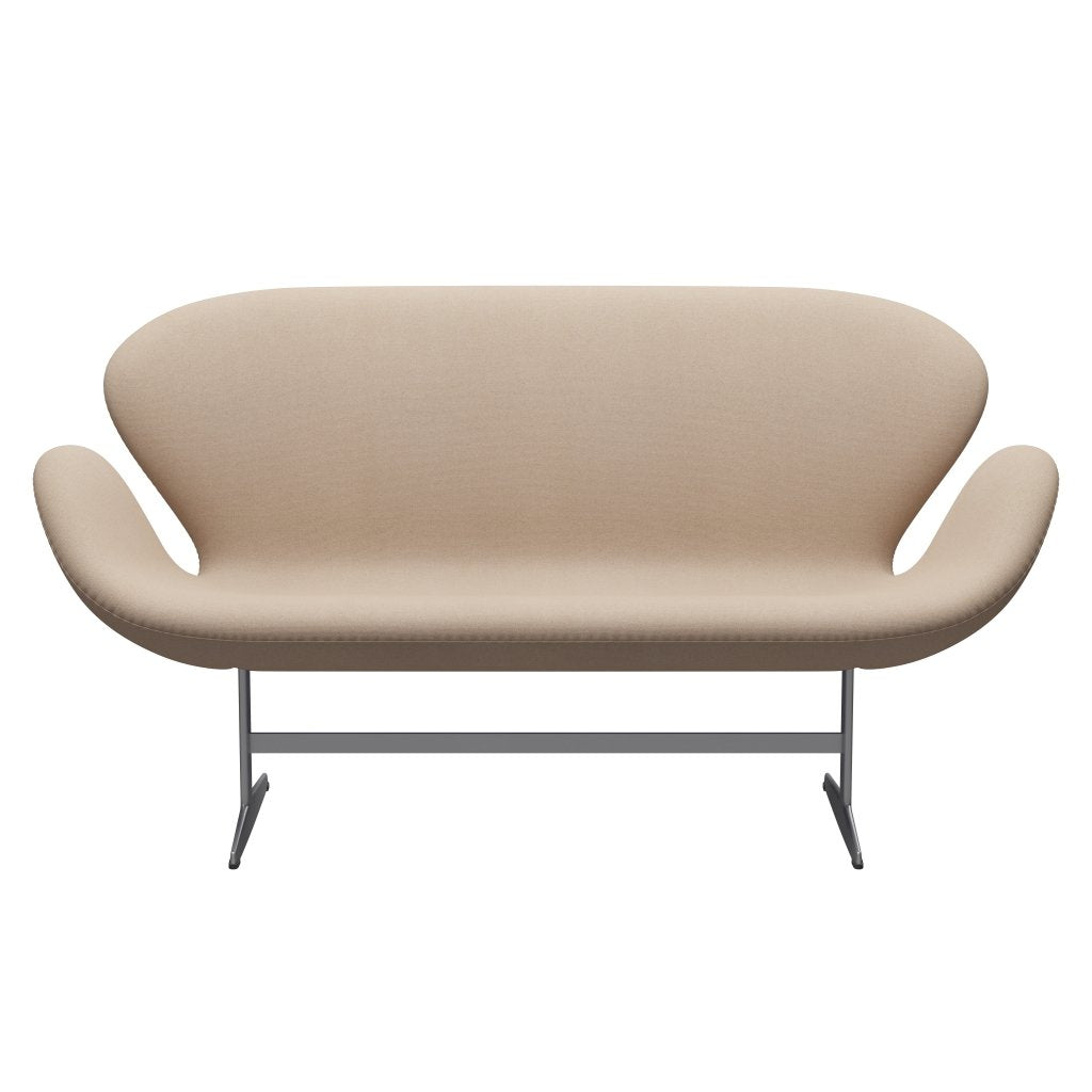 [product_category]-Fritz Hansen Swan Sofa 2 Seater, Silver Grey/Tonus Sand-Fritz Hansen-3321-TON135-SGBASE-FRI-1