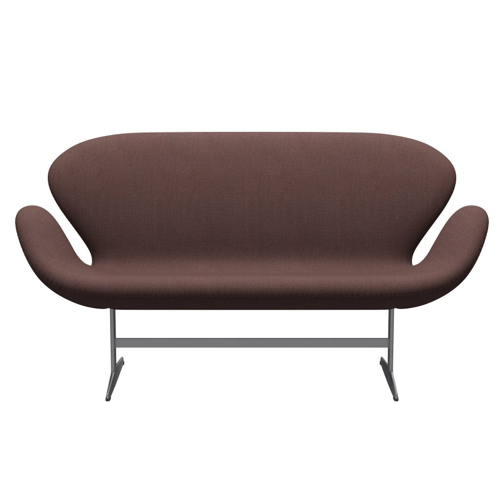 [product_category]-Fritz Hansen Swan Sofa 2 Seater, Silver Grey/Tonus Violet Grey-Fritz Hansen-3321-TON664-SGBASE-FRI-1