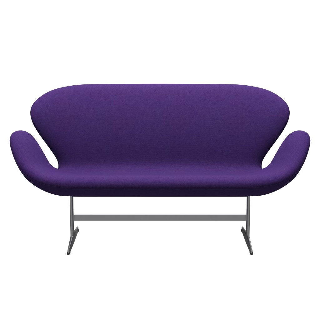 [product_category]-Fritz Hansen Swan Sofa 2 Seater, Silver Grey/Tonus Violet-Fritz Hansen-3321-TON634-SGBASE-FRI-1