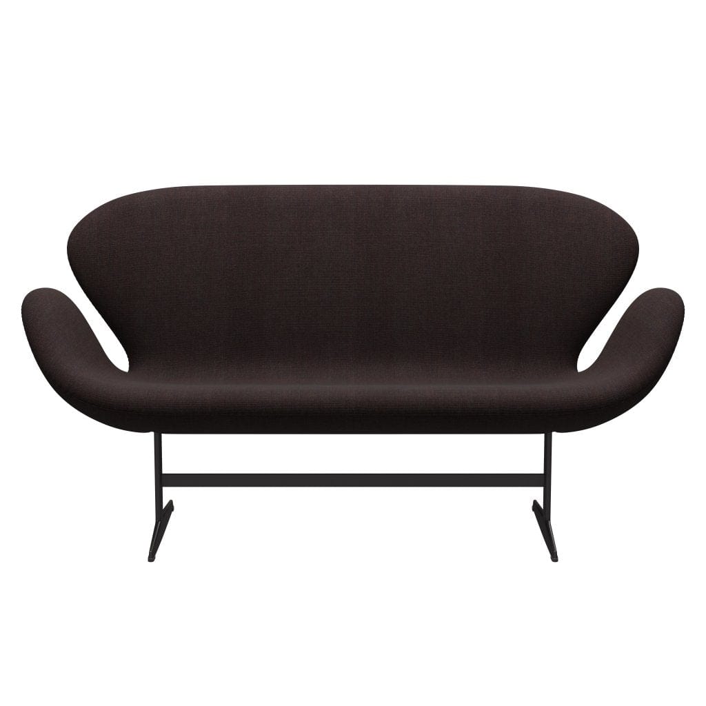 [product_category]-Fritz Hansen Swan Sofa 2 Seater, Warm Graphite/Canvas Black Stone-Fritz Hansen-3321-CA0364-WGBASE-FRI-1