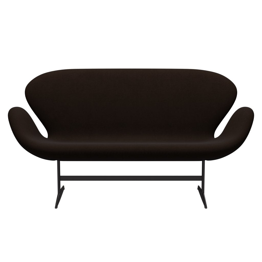 [product_category]-Fritz Hansen Swan Sofa 2 Seater, Warm Graphite/Comfort Brown (01566)-Fritz Hansen-3321-C01566-WGBASE-FRI-1