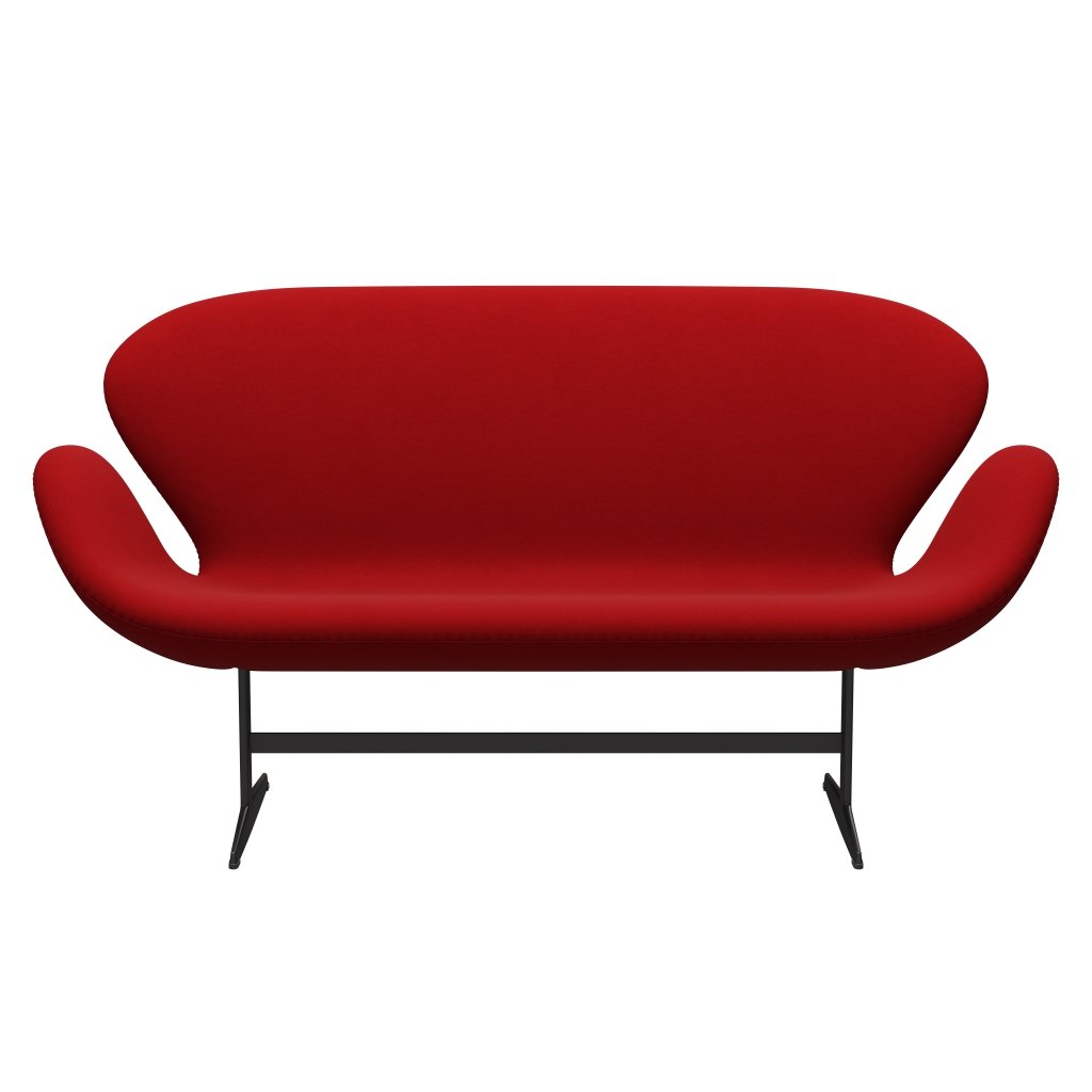 [product_category]-Fritz Hansen Swan Sofa 2 Seater, Warm Graphite/Comfort Red (01414)-Fritz Hansen-3321-C01414-WGBASE-FRI-1