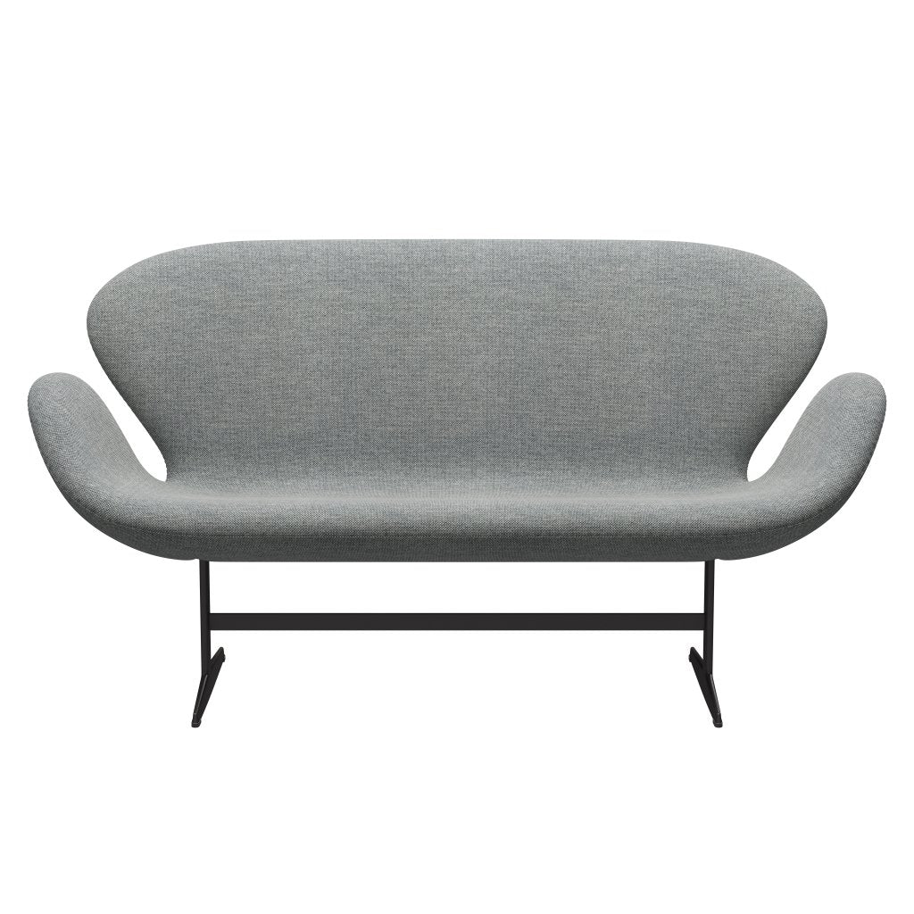 [product_category]-Fritz Hansen Swan Sofa 2 Seater, Warm Graphite/Hallingdal White Grey-Fritz Hansen-3321-HAL116-WGBASE-FRI-1