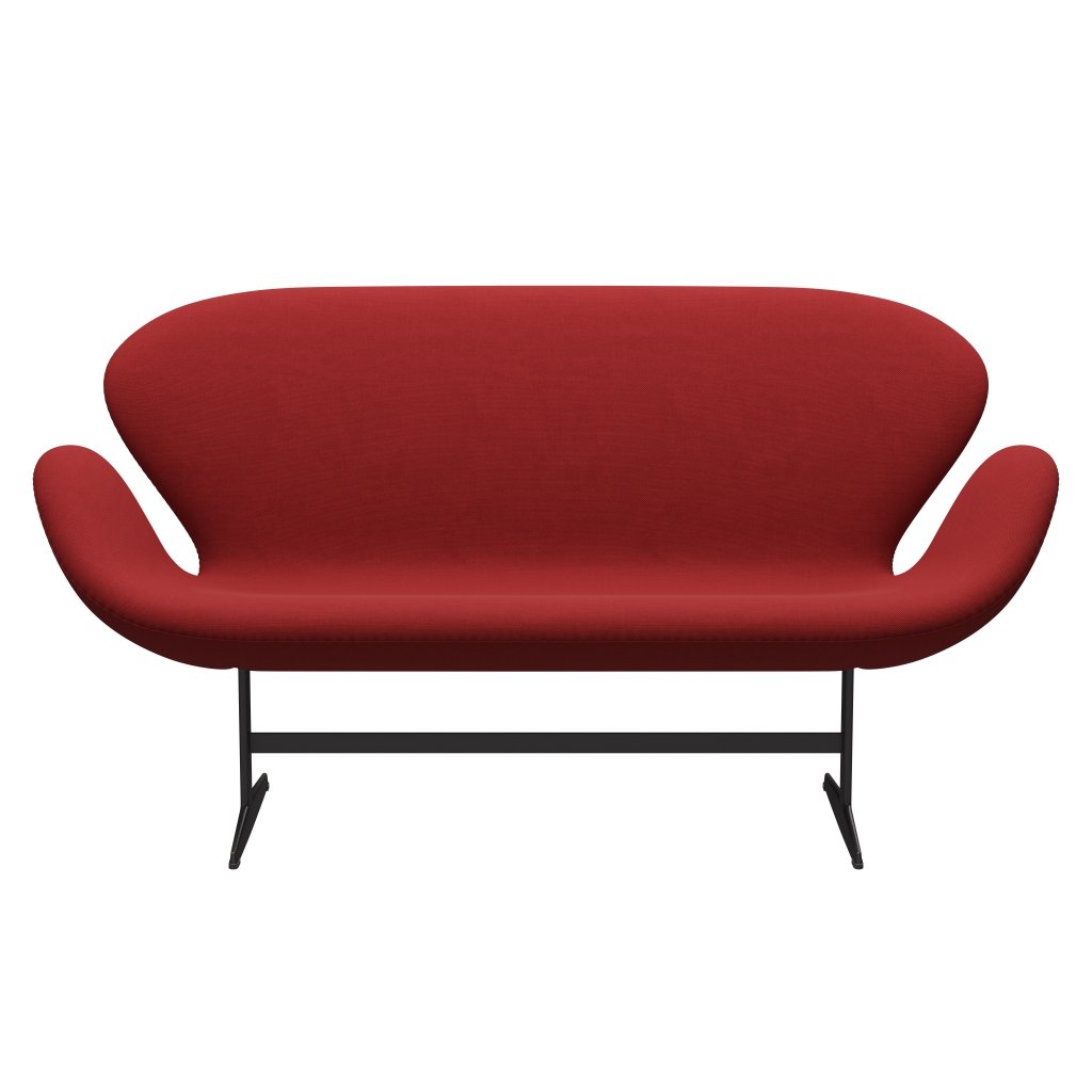 [product_category]-Fritz Hansen Swan Sofa 2 Seater, Warm Graphite/Steelcut Red-Fritz Hansen-3321-STI660-WGBASE-FRI-1