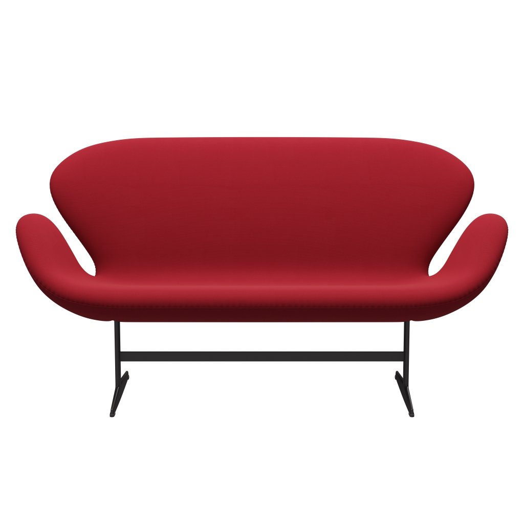 [product_category]-Fritz Hansen Swan Sofa 2 Seater, Warm Graphite/Steelcut Standard/Light Dark Red-Fritz Hansen-3321-STI635-WGBASE-FRI-1