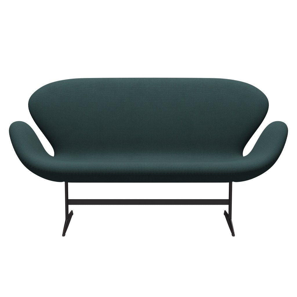[product_category]-Fritz Hansen Swan Sofa 2 Seater, Warm Graphite/Steelcut Trio Bottle Green-Fritz Hansen-3321-STR996-WGBASE-FRI-1