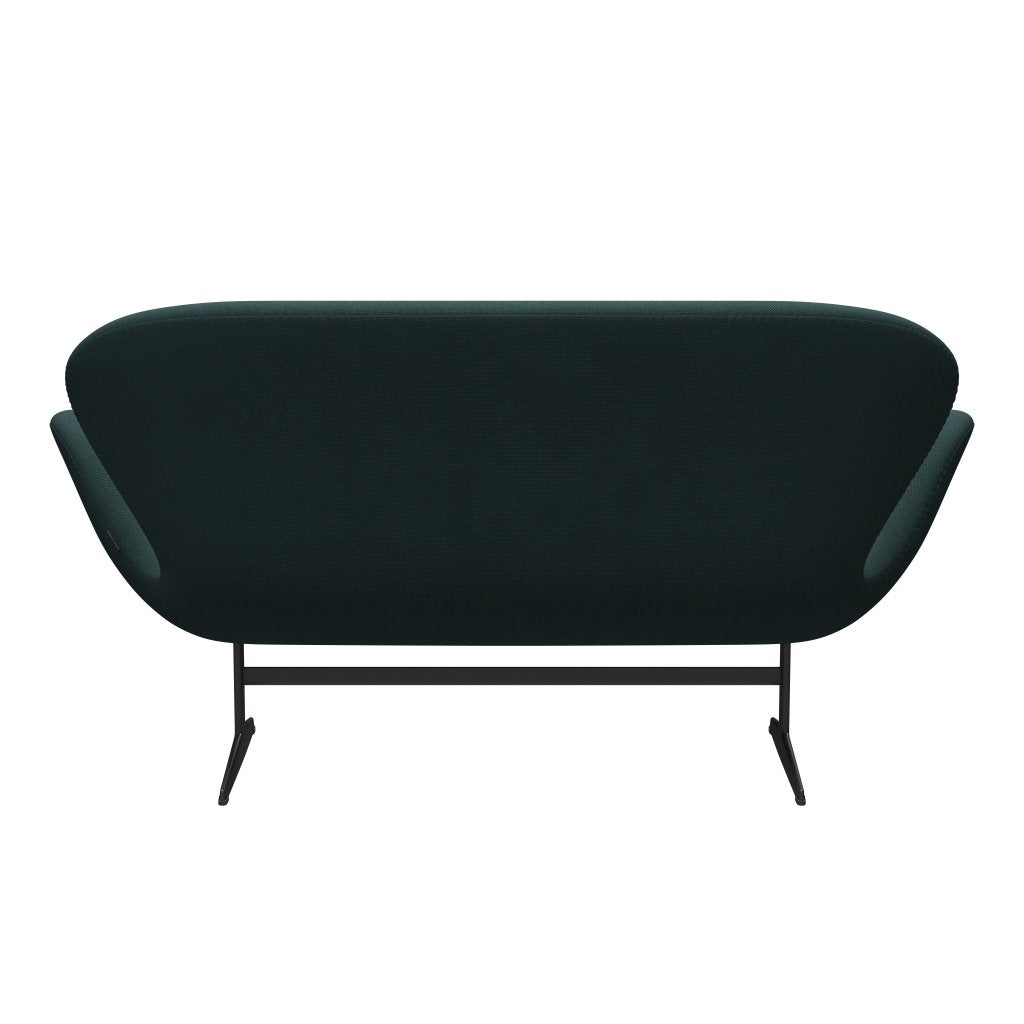 [product_category]-Fritz Hansen Swan Sofa 2 Seater, Warm Graphite/Steelcut Trio Bottle Green-Fritz Hansen-3321-STR996-WGBASE-FRI-4