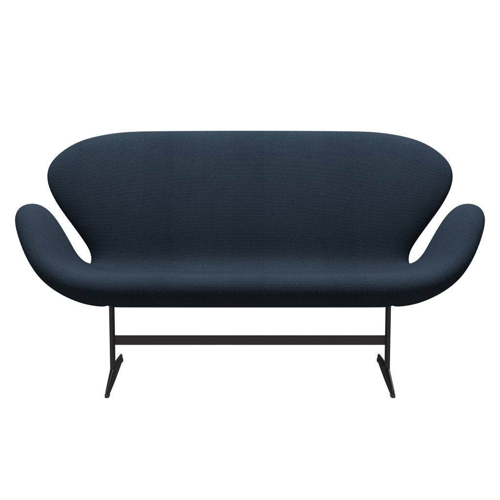 [product_category]-Fritz Hansen Swan Sofa 2 Seater, Warm Graphite/Steelcut Trio Dark Dust Blue-Fritz Hansen-3321-STR796-WGBASE-FRI-1