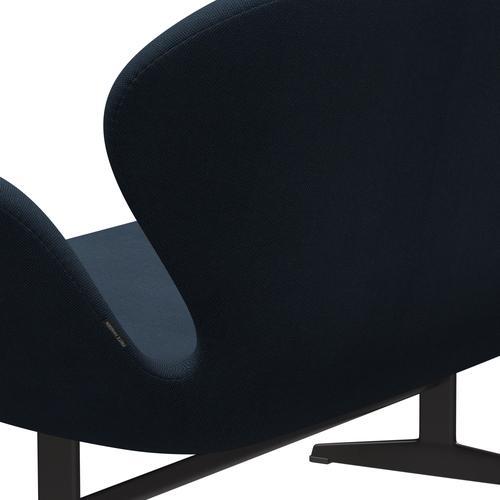 [product_category]-Fritz Hansen Swan Sofa 2 Seater, Warm Graphite/Steelcut Trio Dark Dust Blue-Fritz Hansen-3321-STR796-WGBASE-FRI-5