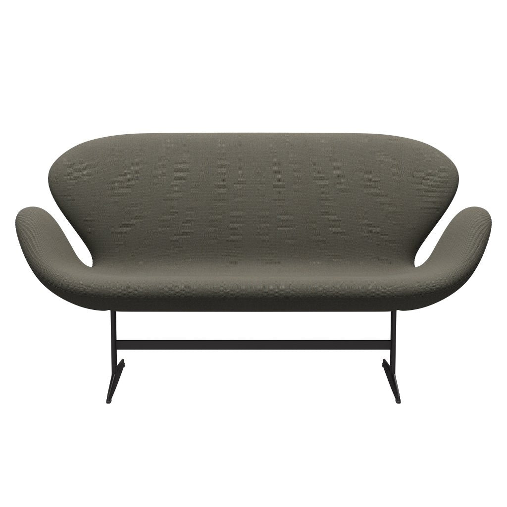 [product_category]-Fritz Hansen Swan Sofa 2 Seater, Warm Graphite/Steelcut Trio Grey/Green-Fritz Hansen-3321-STR266-WGBASE-FRI-1