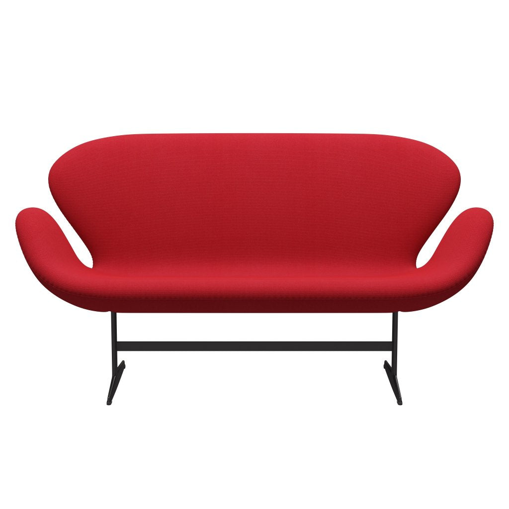 [product_category]-Fritz Hansen Swan Sofa 2 Seater, Warm Graphite/Steelcut Trio Light Red-Fritz Hansen-3321-STR666-WGBASE-FRI-1