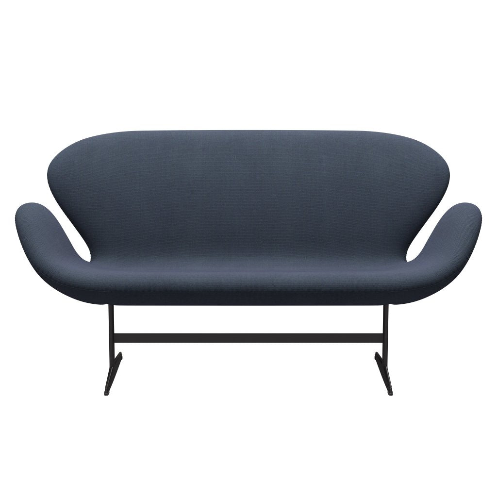 [product_category]-Fritz Hansen Swan Sofa 2 Seater, Warm Graphite/Steelcut Trio Olive Green/Turquoise-Fritz Hansen-3321-STR883-WGBASE-FRI-1