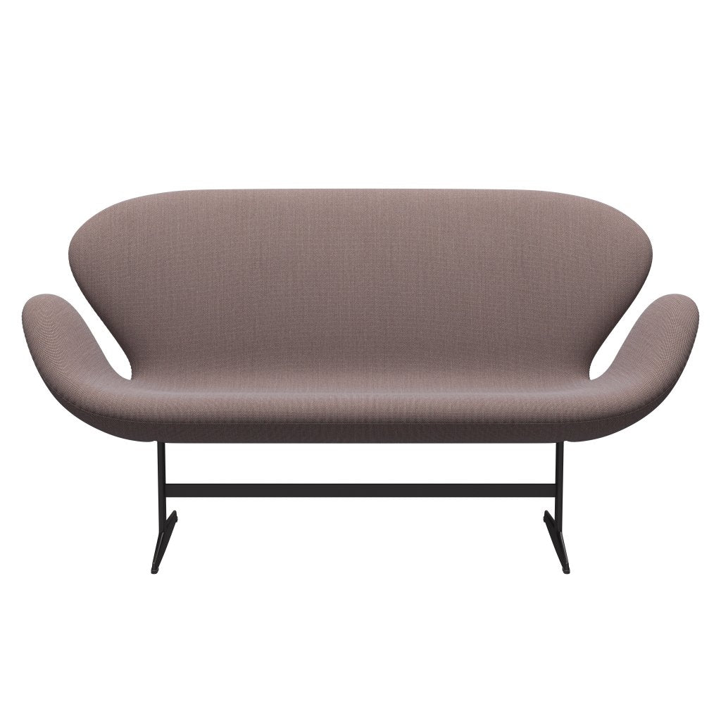 [product_category]-Fritz Hansen Swan Sofa 2 Seater, Warm Graphite/Steelcut Trio Orange/Light Grey/Black-Fritz Hansen-3321-STR416-WGBASE-FRI-1