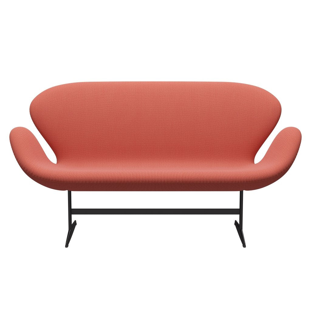 [product_category]-Fritz Hansen Swan Sofa 2 Seater, Warm Graphite/Steelcut Trio Pink/Orange-Fritz Hansen-3321-STR526-WGBASE-FRI-1