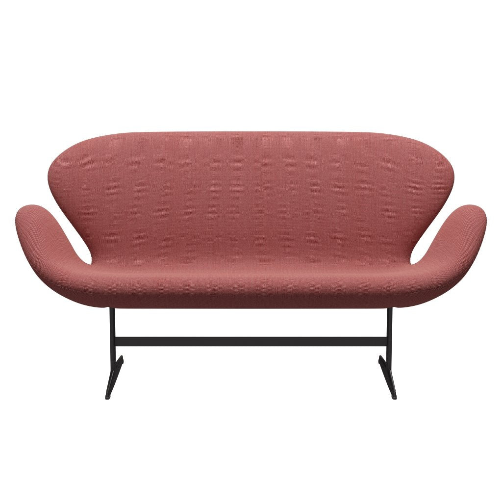 [product_category]-Fritz Hansen Swan Sofa 2 Seater, Warm Graphite/Steelcut Trio Pink/Red/Black-Fritz Hansen-3321-STR636-WGBASE-FRI-1