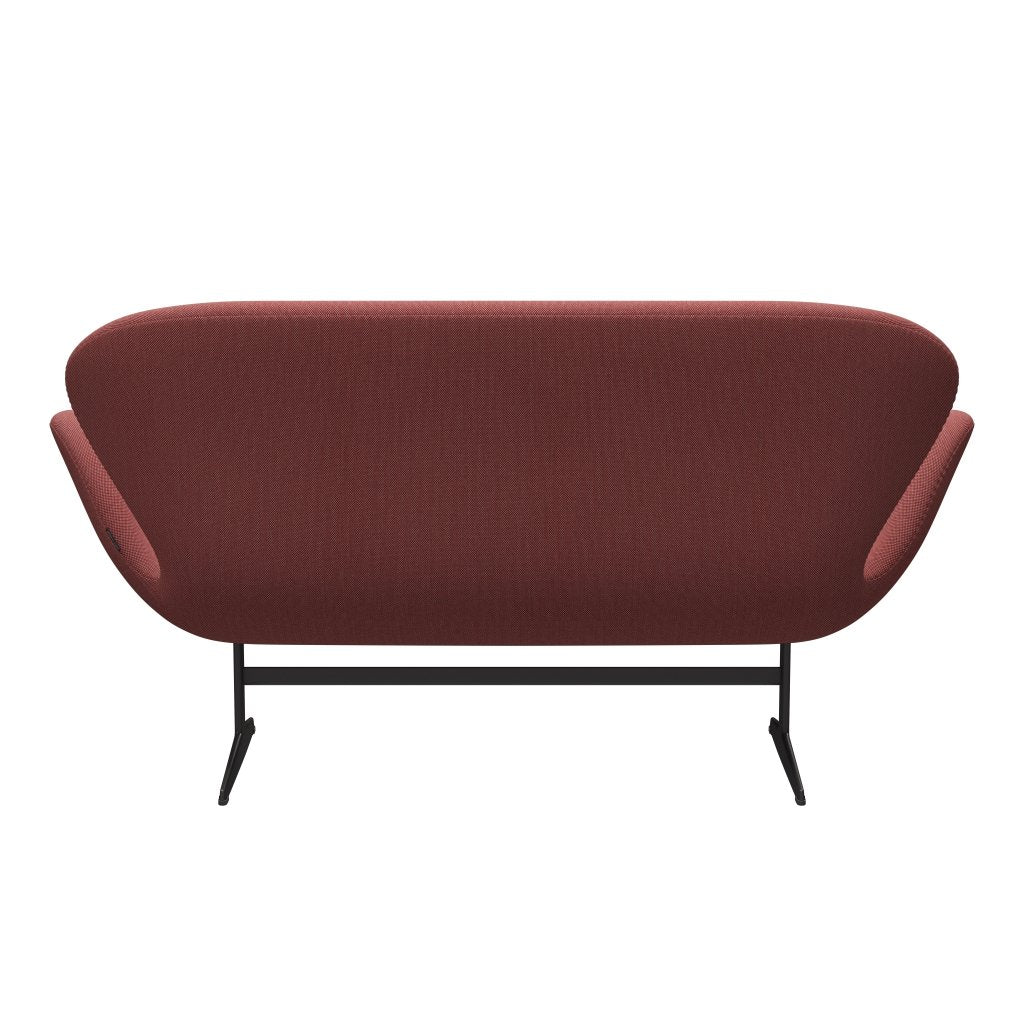 [product_category]-Fritz Hansen Swan Sofa 2 Seater, Warm Graphite/Steelcut Trio Pink/Red/Black-Fritz Hansen-3321-STR636-WGBASE-FRI-4