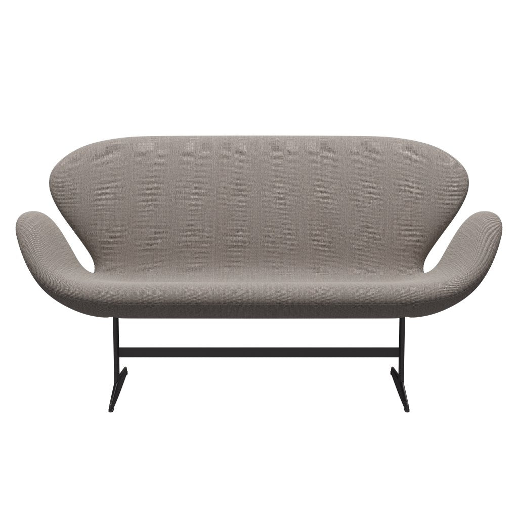 [product_category]-Fritz Hansen Swan Sofa 2 Seater, Warm Graphite/Steelcut Trio Pink/White/Black-Fritz Hansen-3321-STR616-WGBASE-FRI-1
