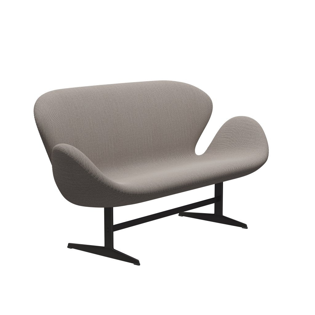 [product_category]-Fritz Hansen Swan Sofa 2 Seater, Warm Graphite/Steelcut Trio Pink/White/Black-Fritz Hansen-3321-STR616-WGBASE-FRI-2
