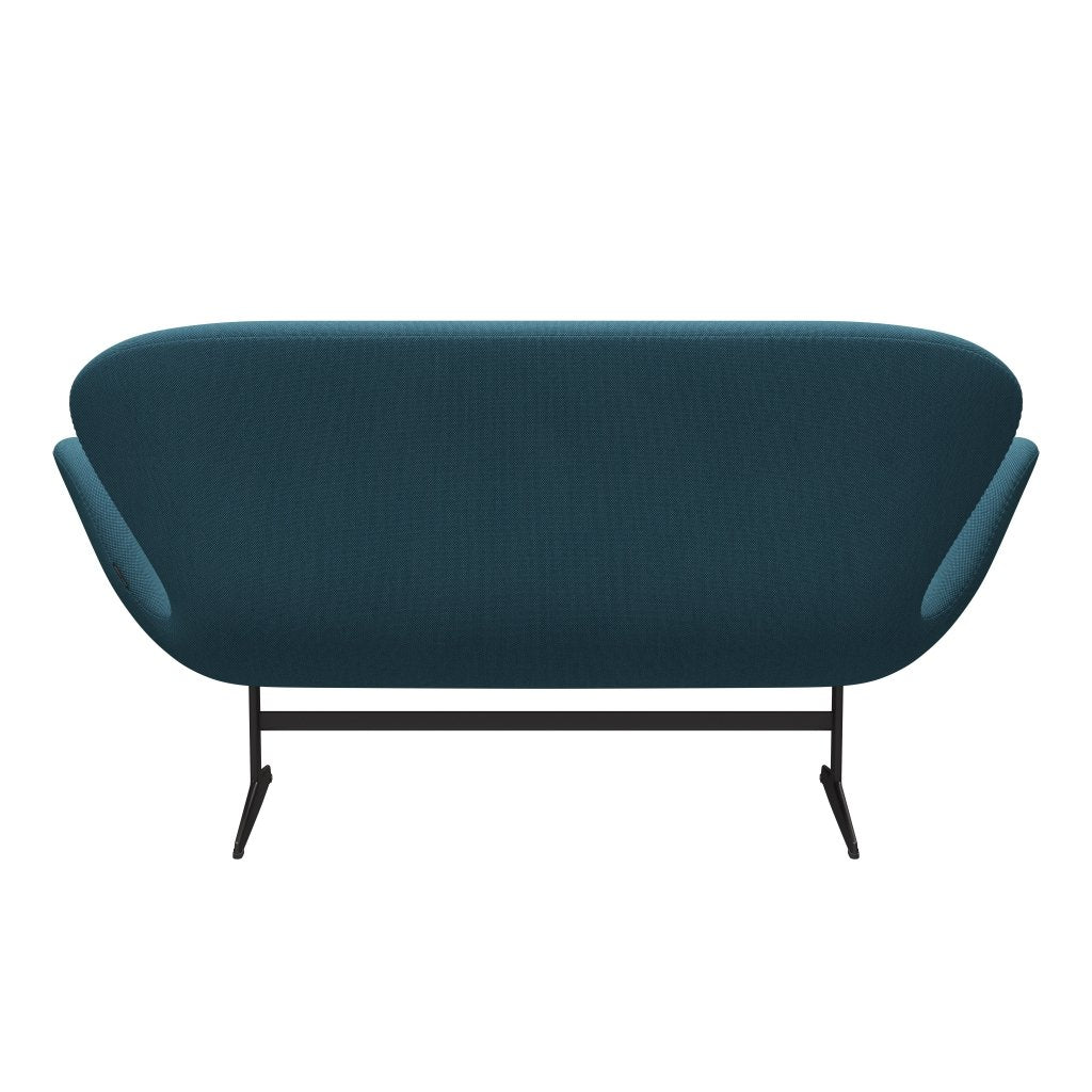 [product_category]-Fritz Hansen Swan Sofa 2 Seater, Warm Graphite/Steelcut Trio Turquoise-Fritz Hansen-3321-STR983-WGBASE-FRI-4