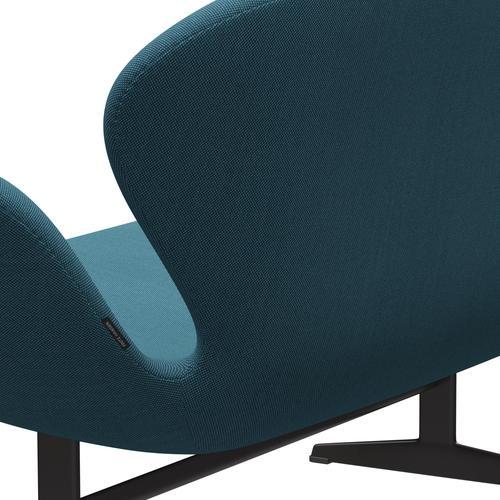 [product_category]-Fritz Hansen Swan Sofa 2 Seater, Warm Graphite/Steelcut Trio Turquoise-Fritz Hansen-3321-STR983-WGBASE-FRI-5