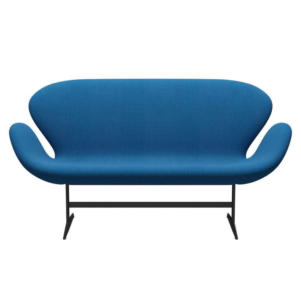 [product_category]-Fritz Hansen Swan Sofa 2 Seater, Warm Graphite/Steelcut Trio Turquoise/Blue-Fritz Hansen-3321-STR865-WGBASE-FRI-1