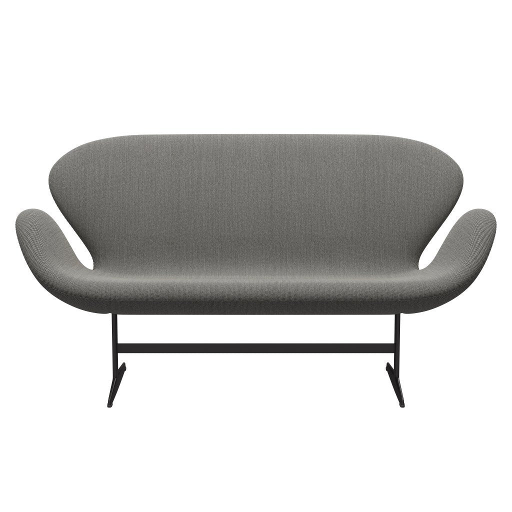 [product_category]-Fritz Hansen Swan Sofa 2 Seater, Warm Graphite/Steelcut Trio White/Black-Fritz Hansen-3321-STR124-WGBASE-FRI-1