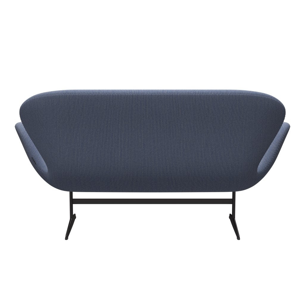 [product_category]-Fritz Hansen Swan Sofa 2 Seater, Warm Graphite/Steelcut Trio White/Blue-Fritz Hansen-3321-STR716-WGBASE-FRI-4
