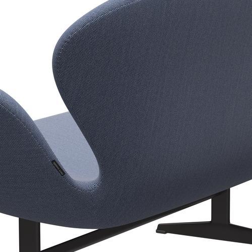 [product_category]-Fritz Hansen Swan Sofa 2 Seater, Warm Graphite/Steelcut Trio White/Blue-Fritz Hansen-3321-STR716-WGBASE-FRI-5