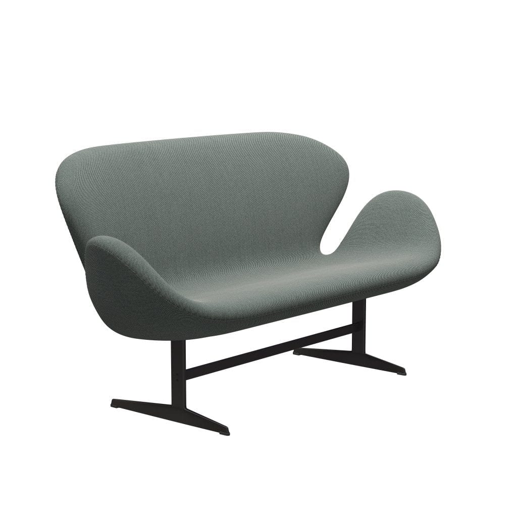 [product_category]-Fritz Hansen Swan Sofa 2 Seater, Warm Graphite/Steelcut Trio White/Dark Green-Fritz Hansen-3321-STR916-WGBASE-FRI-2