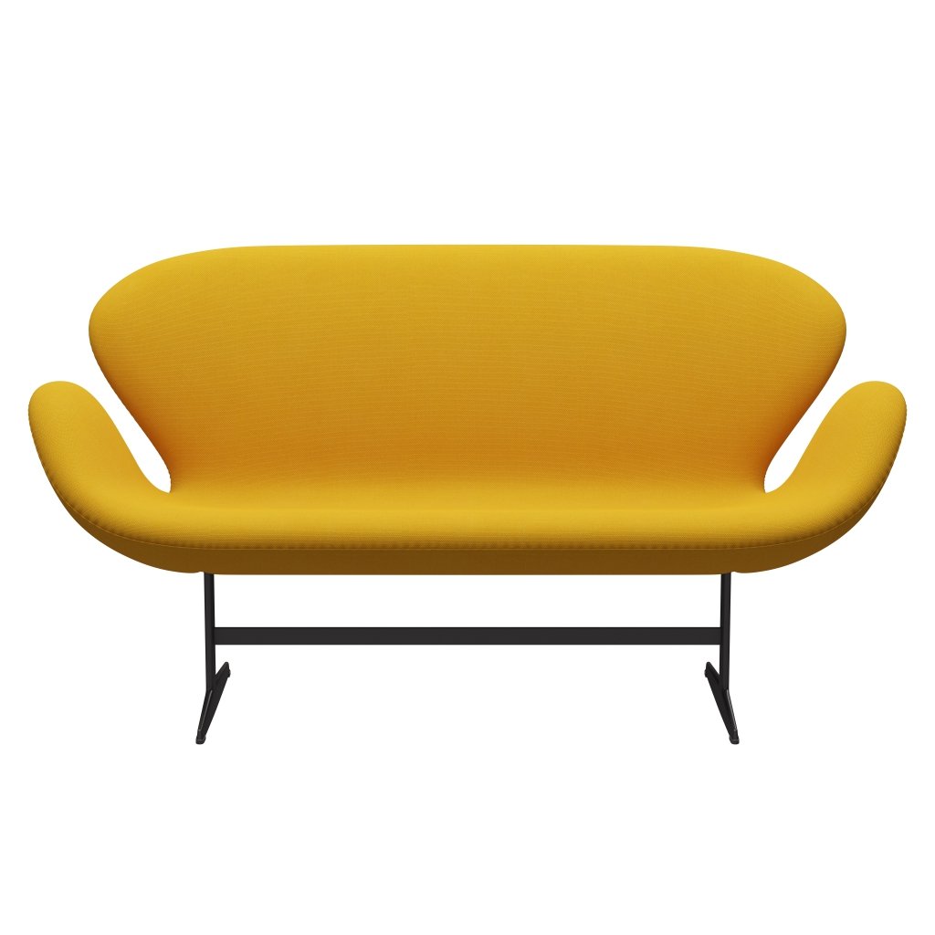 [product_category]-Fritz Hansen Swan Sofa 2 Seater, Warm Graphite/Steelcut Trio Yellow-Fritz Hansen-3321-STR446-WGBASE-FRI-1