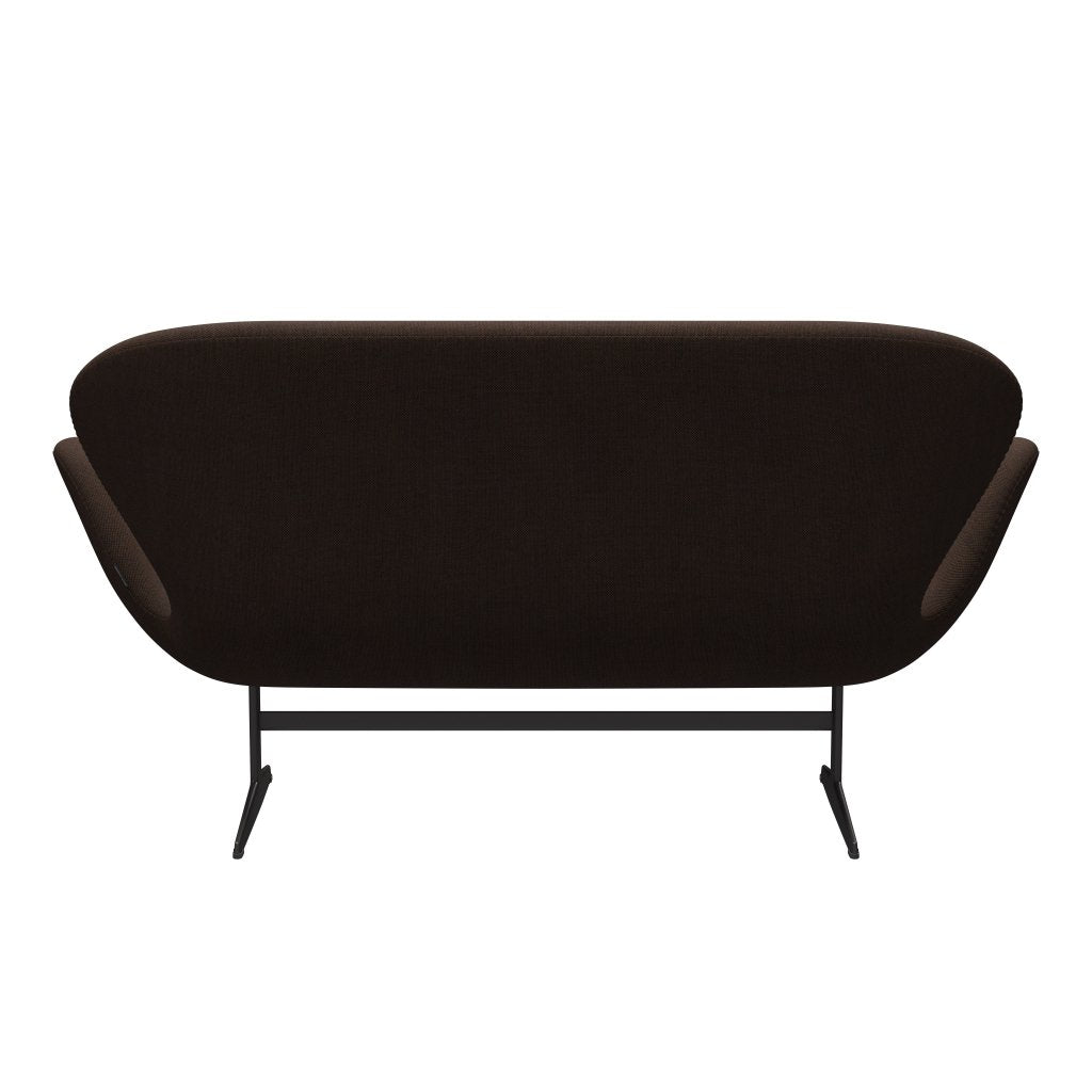 [product_category]-Fritz Hansen Swan Sofa 2 Seater, Warm Graphite/Sunniva Black/Chestnut-Fritz Hansen-3321-SV373-WGBASE-FRI-4