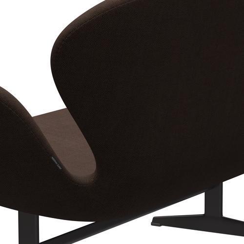 [product_category]-Fritz Hansen Swan Sofa 2 Seater, Warm Graphite/Sunniva Black/Chestnut-Fritz Hansen-3321-SV373-WGBASE-FRI-5