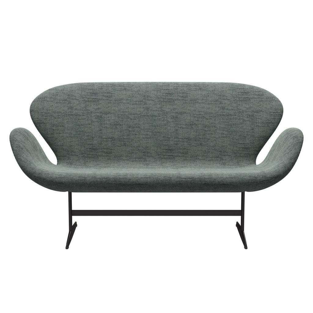 [product_category]-Fritz Hansen Swan Sofa 2 Seater, Warm Graphite/Sunniva Black/White-Fritz Hansen-3321-SV163-WGBASE-FRI-1