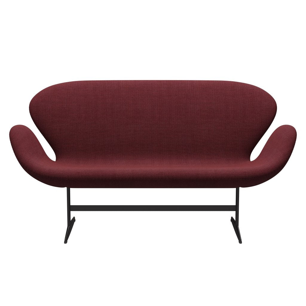 [product_category]-Fritz Hansen Swan Sofa 2 Seater, Warm Graphite/Sunniva Burgundy-Fritz Hansen-3321-SV662-WGBASE-FRI-1