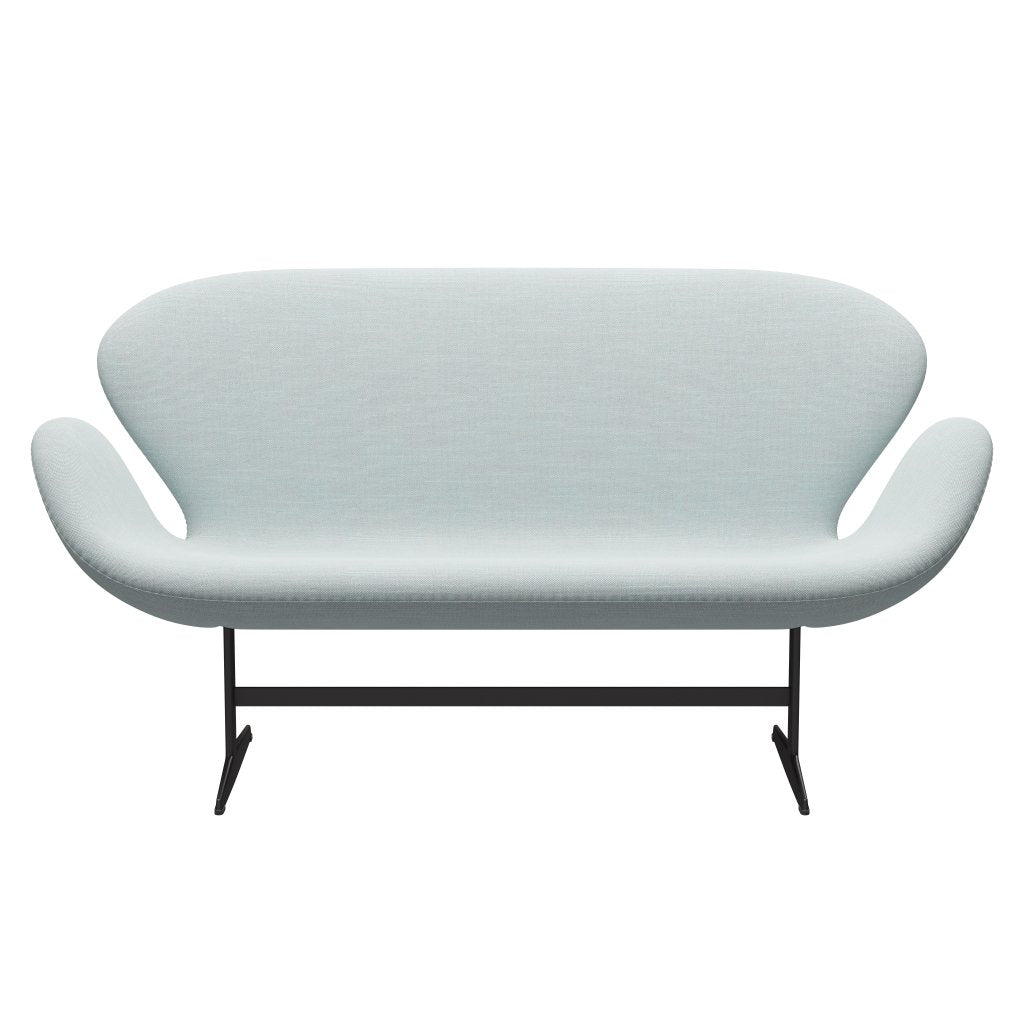[product_category]-Fritz Hansen Swan Sofa 2 Seater, Warm Graphite/Sunniva White/Light Blue-Fritz Hansen-3321-SV723-WGBASE-FRI-1