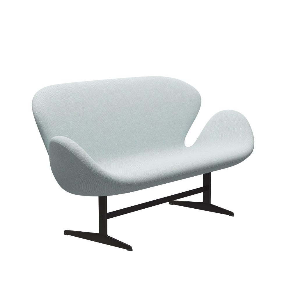 [product_category]-Fritz Hansen Swan Sofa 2 Seater, Warm Graphite/Sunniva White/Light Blue-Fritz Hansen-3321-SV723-WGBASE-FRI-2