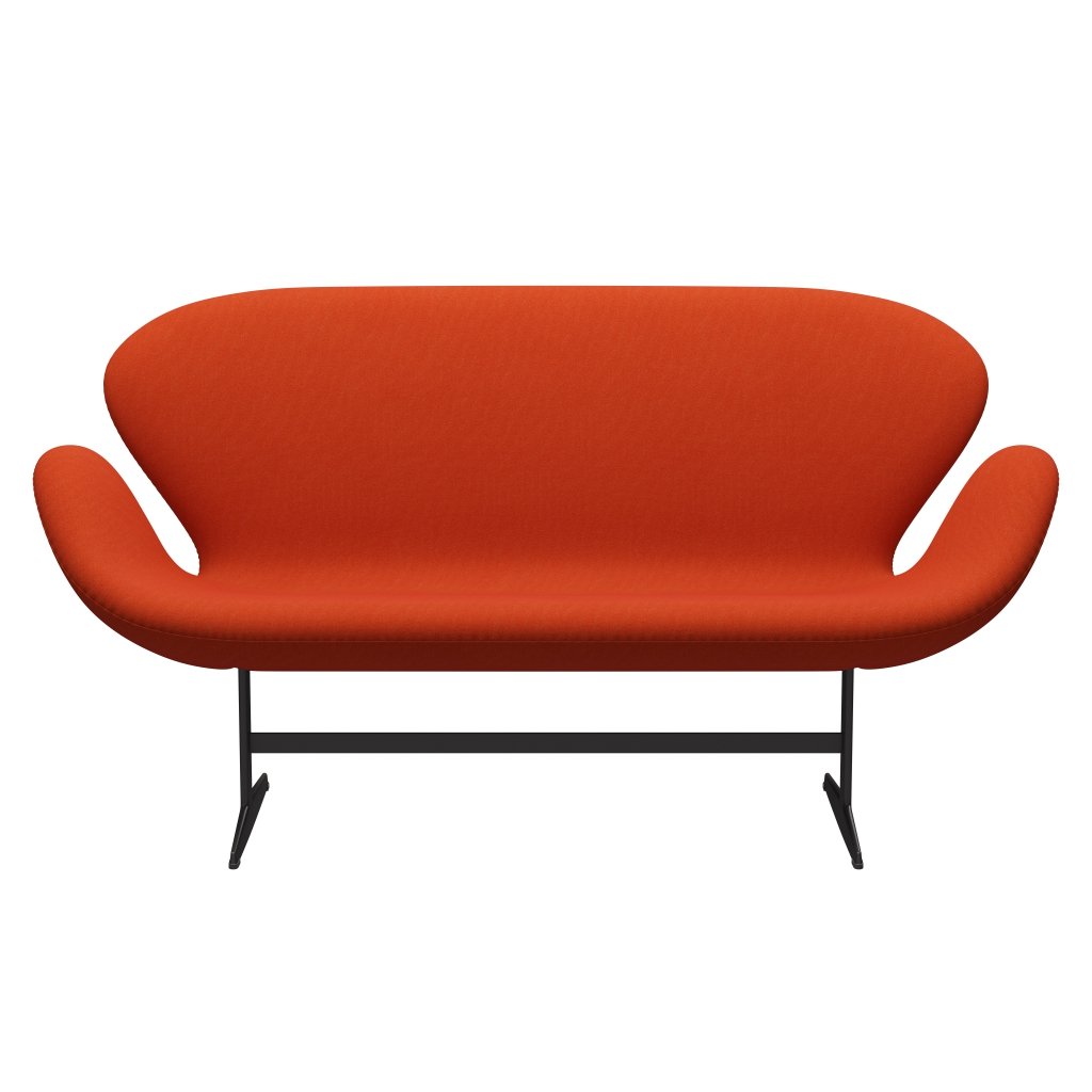 [product_category]-Fritz Hansen Swan Sofa 2 Seater, Warm Graphite/Tonus Orange (554)-Fritz Hansen-3321-TON554-WGBASE-FRI-1