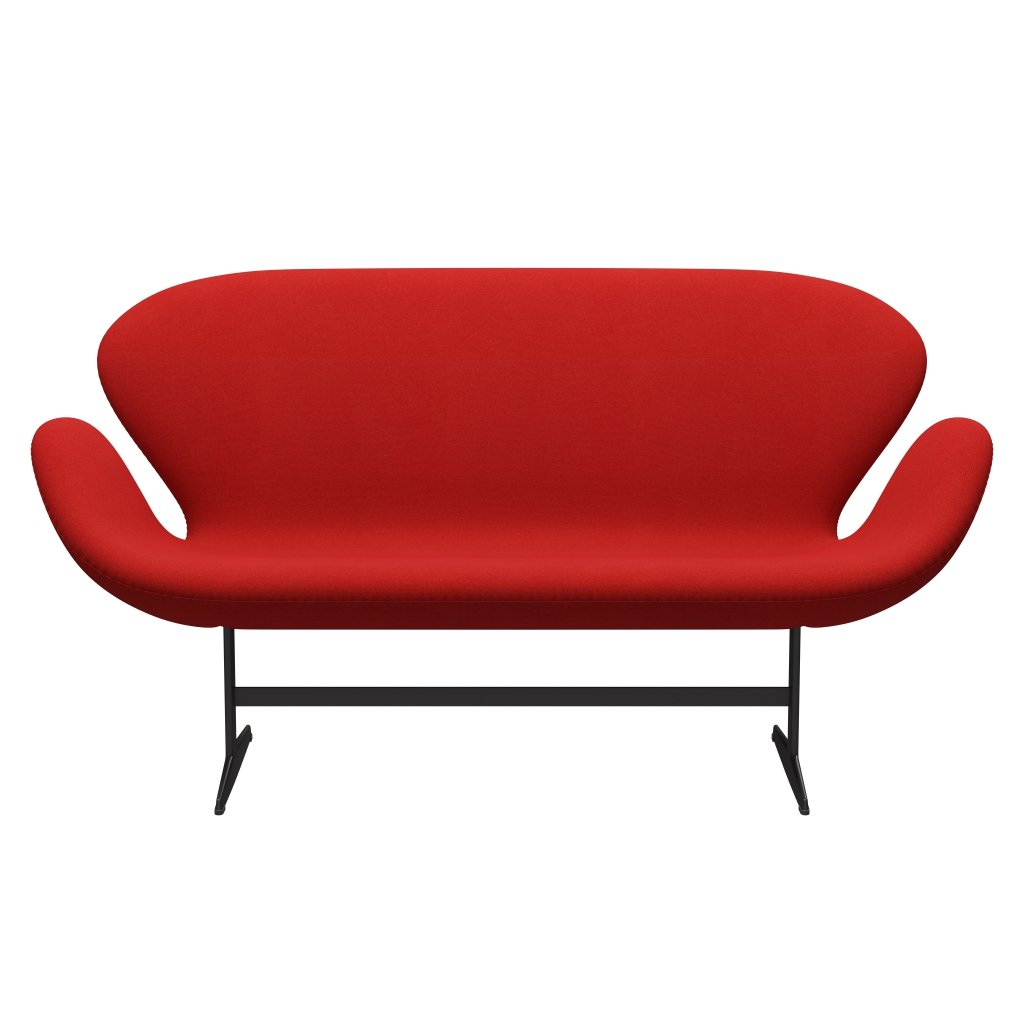 [product_category]-Fritz Hansen Swan Sofa 2 Seater, Warm Graphite/Tonus Orange/Red-Fritz Hansen-3321-TON608-WGBASE-FRI-1