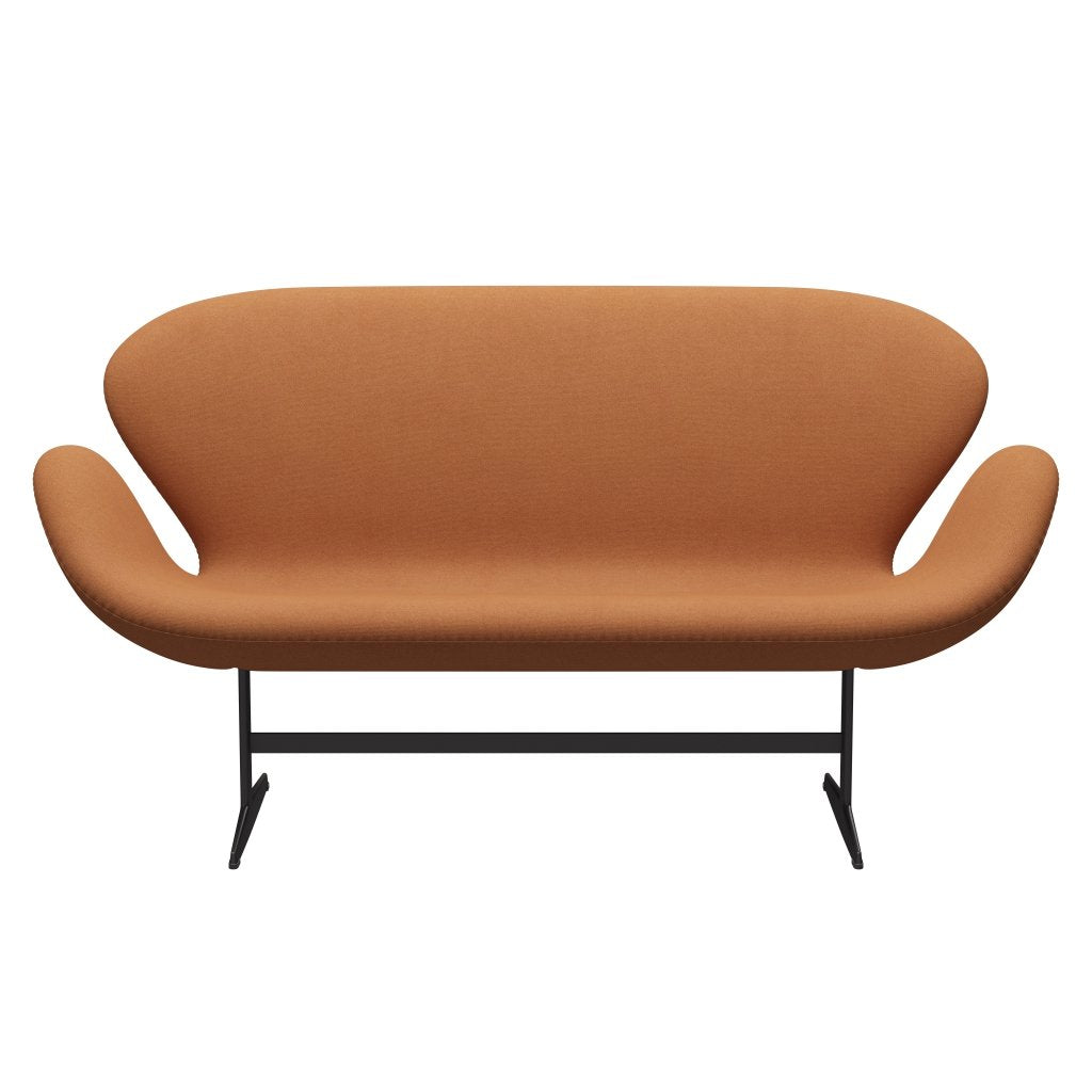 [product_category]-Fritz Hansen Swan Sofa 2 Seater, Warm Graphite/Tonus Soft Orange-Fritz Hansen-3321-TON464-WGBASE-FRI-1