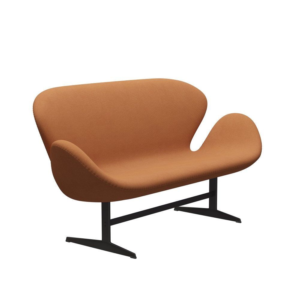 [product_category]-Fritz Hansen Swan Sofa 2 Seater, Warm Graphite/Tonus Soft Orange-Fritz Hansen-3321-TON464-WGBASE-FRI-2