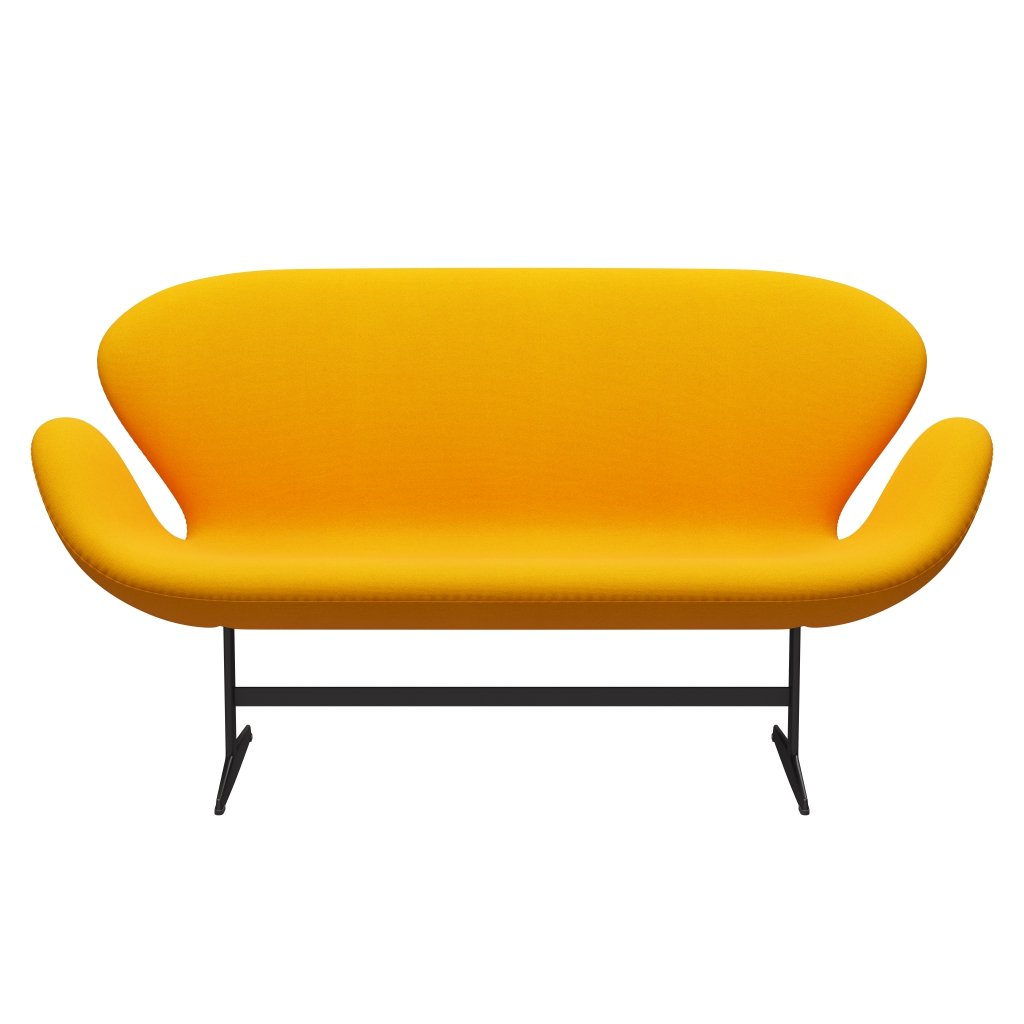 [product_category]-Fritz Hansen Swan Sofa 2 Seater, Warm Graphite/Tonus Yellow Orange-Fritz Hansen-3321-TON424-WGBASE-FRI-1