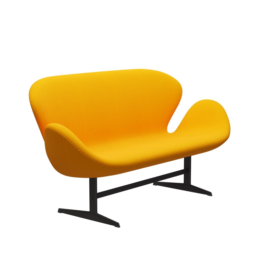 [product_category]-Fritz Hansen Swan Sofa 2 Seater, Warm Graphite/Tonus Yellow Orange-Fritz Hansen-3321-TON424-WGBASE-FRI-2