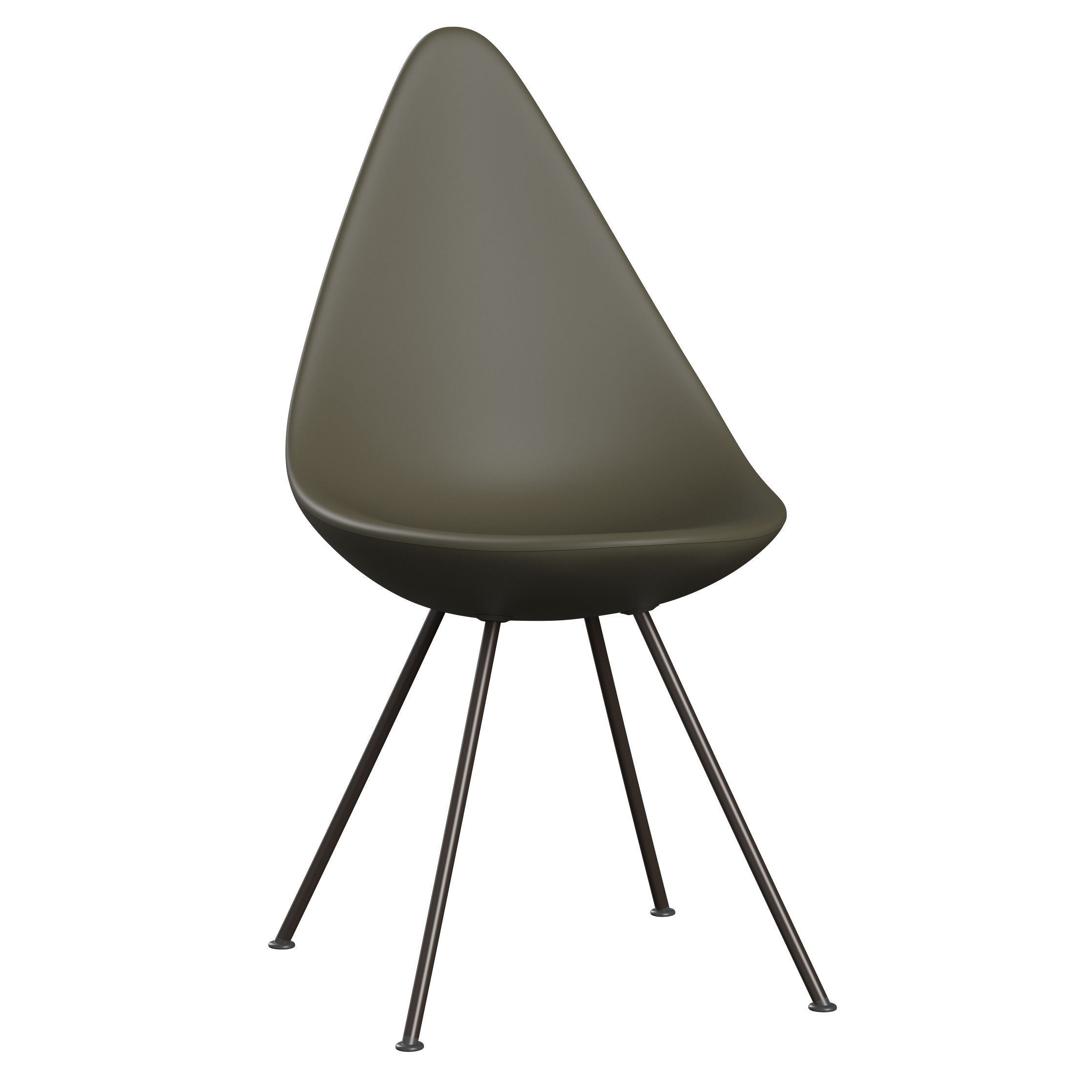 [product_category]-Fritz Hansen The Drop Chair, Brown Bronze/Olive Green-Fritz Hansen-3110-LA920-BBBASE-FRI-1