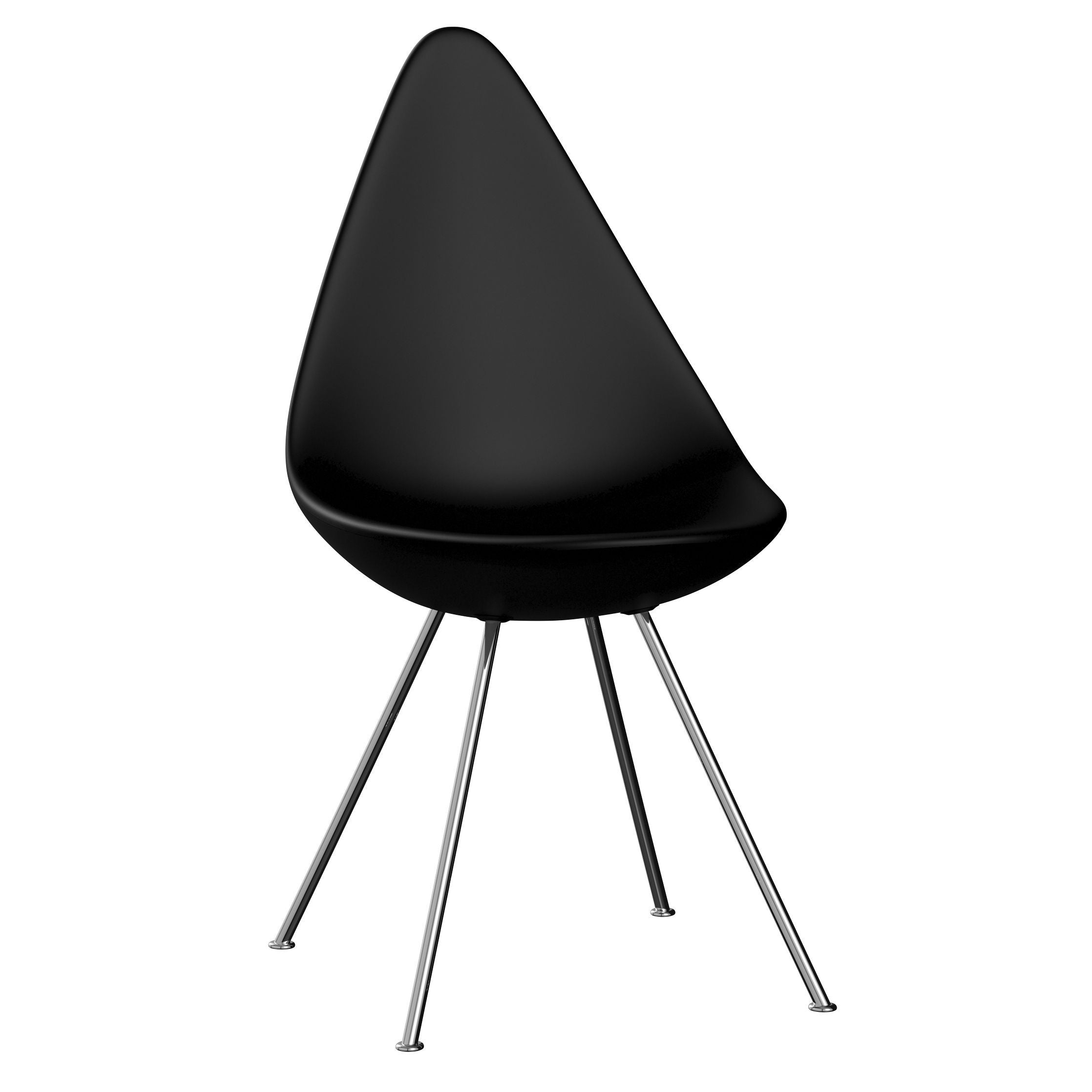 [product_category]-Fritz Hansen The Drop Chair, Chrome/Black-Fritz Hansen-3110-LA190-CST-FRI-1
